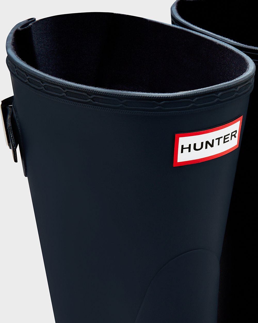 Hunter Original Back Adjustable Short Rain Boots - Outlet Store Womens Navy - UPZDXE216